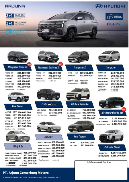 PRICELIST HYUNDAI 2026